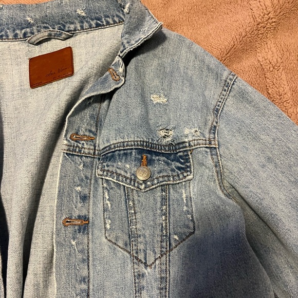 Zara Distressed Tie back jean jacket - Picture 10 of 11